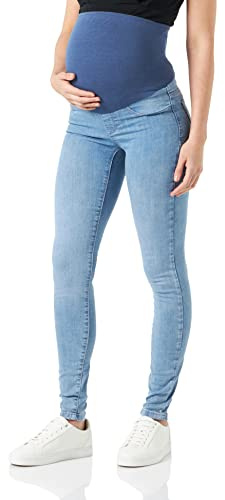 MAMALICIOUS Mlcilia Light Blue Skinny Jeggings Jeans Premaman, Mix Blu Chiaro, S Donna