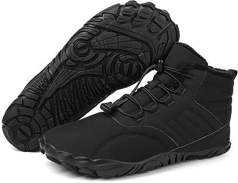 VERROL Zapatillas de Senderismo para Hombres y Mujeres zapatos de Trail Running para Invierno Zapatos Descalzos con suela Antideslizante Unisex Outdoor Impermeables