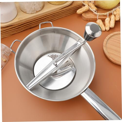 DOITOOL 1stk Stampfer Aus Edelstahl Kartoffelpresse Aus Edelstahl Obstmühle Stampfer Utensil Passiermühle Babynahrung Mühle Handmühle Traube Schneidemaschine Rostfreier Stahl Rotieren