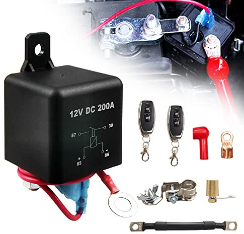 UCkasayfy Batterie Trennschalter mit Fernbedienung 12V 200A Kill Switch für Auto, Wohnmobil, ATV, LKW, Marine