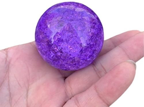 VIDECOR Bola de Cristal Feng Shui Fuente de Agua Bonsai Esfera de Vidrio Bola de Grieta de Hielo Decoración del Jardín del Hogar Adornos Esfera Agrietada Bolas Decorativas 1.96 Pulgadas,B