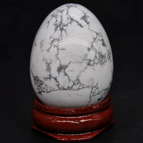 AtkitS crystal White rhododendron turquoise egg shaped stone natural crystal mineral decoration
