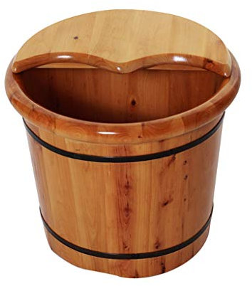 WADRBSW Sauna-Holzeimer, Spa, Sauna, Einweichen, handgefertigter Massage-Eimer, Fußbad, Fuß-Spa, Wascheimer, Füße, Bad, Becken, Wanne, gegenwärtige Vision hoffnungsvoll to Pursue Happiness