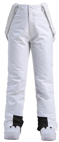HOTIAN Pantalones de esquí para mujer, pantalones de snowboard para invierno, cálidos, impermeables, resistentes al viento, extraíbles, pantalones de esquí de fondo, pantalones térmicos de senderismo