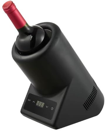 Enfriador de Vino Eléctrico, Enfriador de Vino Tipo Cubo, para Vino Tinto y Blanco o un Poco de Champán, Enfriador de Vino para una Sola Botella, Bodegas de Vino Portátiles, Enfriador Sin Hielo