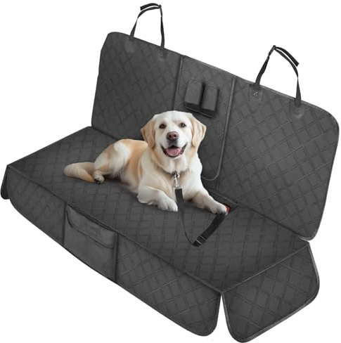Maxetodo Auto Hundedecke Rücksitz Hundesitz Hundematte Mit Sicherheitsgurte Aufbewahrungstasche Wasserdicht Kratzfeste Autoschutzdecke Für Alle PKWs SUV LKW Kofferraumschutz 135x125CM