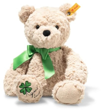 Steiff Kuscheltier Jimmy Teddybär Good Luck, Süßes Stofftier, Kinder, Jungen & Mädchen, Friends, Plüschtier 30 cm, Beige, 114144