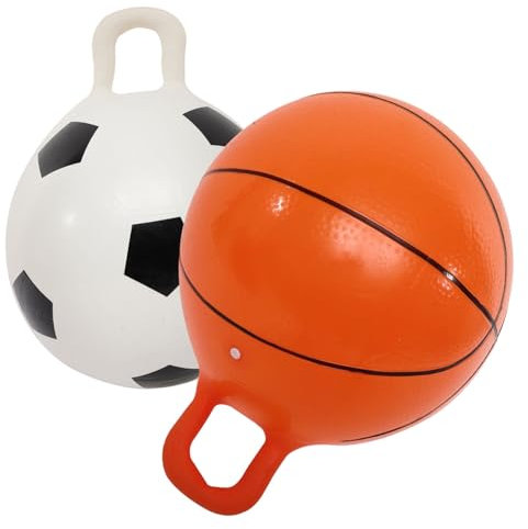 TOYANDONA 2stücke Hüpfbälle Für Junge Mädchen Fitness Ball Übung Bälle Springen Bälle Spielen Verschleißfester PVC-Ball Kinderbedarf Interaktiver Hüpfball Interessantes