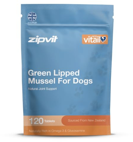 Zipvit Green Lipped Mussel - Joint Supplements for Dogs - 120 Tablets