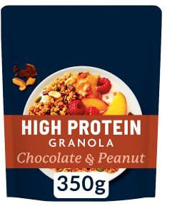 High Protein Granola, Chocolate & Peanut, High in Fibre, Vegan, 350g