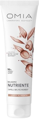 Omia Alimenta, Balsamo Nutriente per Capelli Secchi e Spenti, Nutre e Districa, Lascia i Capelli Morbidi e Luminosi, Formula Vegana, 150ml