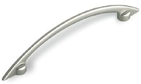 SIRO Möbelgriff Hürth, Modern, Druckguss matt vernickelt, 126 mm x 25 mm x 10 mm, LA 96 mm, 684-128ZN4