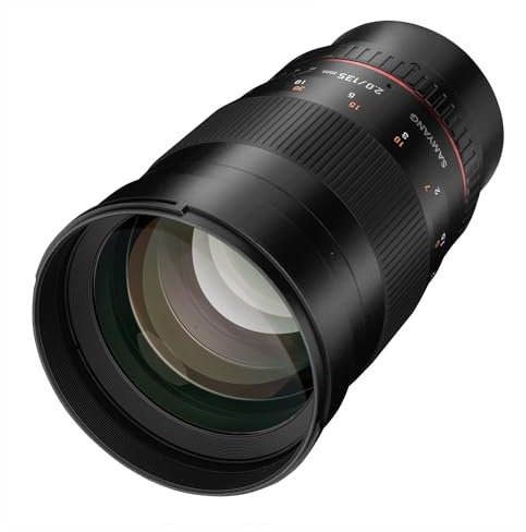 Samyang 7496 135mm F2.0 für Sony E - Vollformat und APS-C Teleobjektiv Festbrennweite für Sony Kamera mit E Mount, manueller Fokus, für Sony A1, A7S III, A7C, A6100, A6400, A6600
