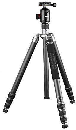 JUSINO Profi Traveller Tripod Monopodfunktion Karbon + Stativkopf TK-324C + BH-68 182cm/18kg