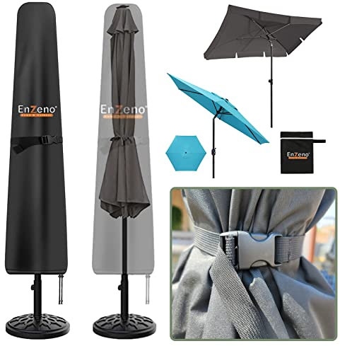 Enzeno Schutzhülle für Ø 350cm/200x300cm Sonnenschirme, 190x30/50cm Oxford Stoff Abdeckung Sonnenschirme, Abdeckhauben für Gartenschirm mit wasserdichtem Reißverschluss