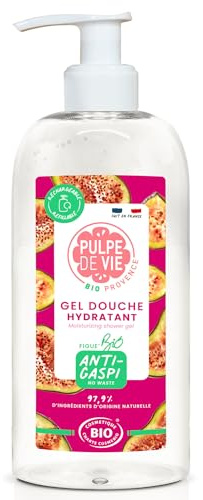 Pulpe de Vie - Gel Douche BIO XL 400 ml - A la Figue Upcyclée - Hydratation & Fraîcheur - Mousse Généreuse