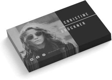 Visitenkarten personalisiert | mit Foto | Design Model | 1-seitig | Querformat | Menge + Papier zur Auswahl | selbst gestalten | hochwertiger Druck (250 Stück)