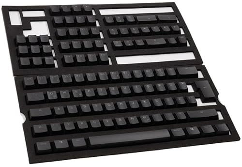 Ducky PBT Double-Shot Tastenkappen-Set für Hintergrundbeleuchtung, DE-Layout, Schwarz