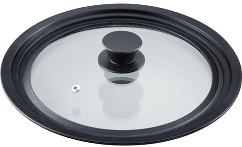 Westmark Tapa Universal con Borde de Silicona, Versátil para Ollas y Sartenes de 16 a 20 cm ø, Vidrio Resistente al Calor, 215 × 215 × 48 mm