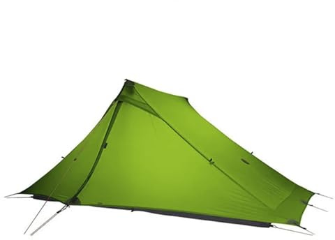 3FULGEAR Lanshan 2 Pro Tente de Camping ultralégère pour 2 Personnes, Tente Professionnelle 3/4 Saisons sans tiges en Nylon argenté 20D pour Le Camping, la randonnée (Green 2 Pro, 4 Season)