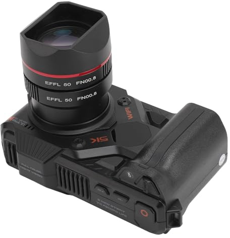 Fotocamera Digitale 5K, Fotocamera per Vlogging Wi-Fi con Zoom Digitale 50MP 50X per Fotografia, Display IPS HD da 4.0'', Visione Notturna IR, Videocamera da Viaggio con Messa a