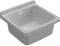 Adventa Baignoire en résine de PP, Fixation Murale, compacte, avec Siphon et bonde, résistant aux acides d'usage commun, buanderie, Garage, extérieur, Granit, L40 x P40 x H19 cm