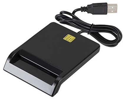 Vocdikficy Lecteur de Carte Intelligente Portable Universel pour Carte Bancaire ID de Carte Fiscale DNIE ATM IC Lecteur de Carte SIM pour TéLéPhones et Tablettes Android