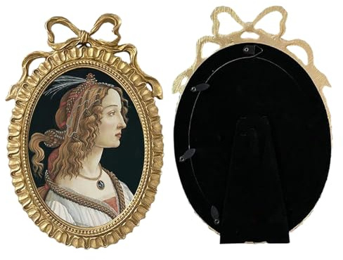 Marco de resina de oro vintage: marco de imagen de en relieve, decoración barroca ornamentada | Pantalla de fotos de estilo antiguo, adecuado para mesa y arte de pared, acento de recuerdo de boda
