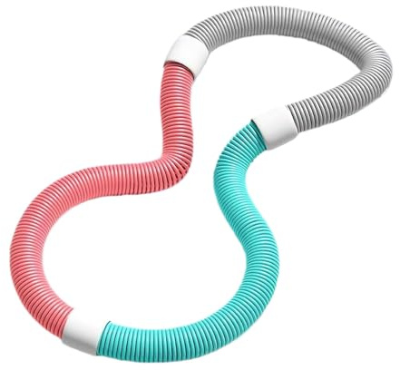 Aro de resorte suave con peso para ejercicio, fitness, fácil de usar para el hogar y viajes, ejercicio plegable, aro de fitness suave para mujeres y adultos