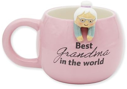 Winkee - Opa & Oma Kaffeebecher I Die süße Grandpa Grandma Tasse I XXL Tasse ca. 450 ml I Cute Coffee Mug (Oma)