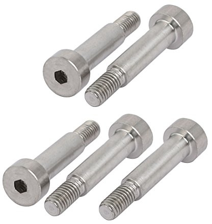 sourcing map 5Stk. 304 Edelstahl Bolzen 6mm Schulter Dmr. 20mm Schulter Länge M5 Gewinde de