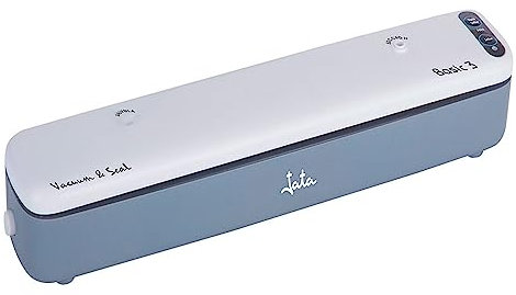 Jata EV109 Envasadora y Selladora al Vacío Potencia de Succión 0,60 bar Capacidad de la Bomba 4,5 l por Minuto Sellado en 10 Segundos Apta para Bolsas y Rollos