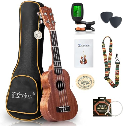 Sopran Ukulele 21 Zoll Starter Set mit Kostenlose Online-Kurse