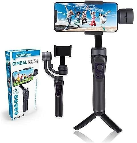 Grundig Gimbal Stabilisateur - pour Smartphone - Rotation 360° - Batterie par 4 Heures - Bluetooth