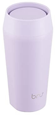 bru Travel - Insulated Coffee Cup Travel Mug for Hot Drinks, Leakproof, Ceramic Lined (340ml, Purple Dream)