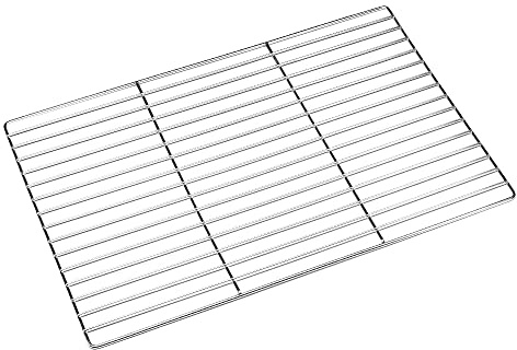 Forgast Grille | Ugnsställ Rostfritt stål Krom | Dimensioner 65x53 cm | GN -Format 2/1 | Barbecue -ersättningsschema | Lätt att städa Tvättbar i diskmaskinen