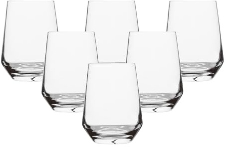 simpa Lucente Tumbler Highball Water Drinking Glasses 360ml Set of 6