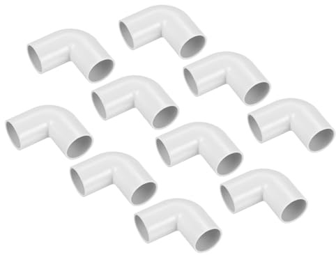sourcing map PVC Conduit Coupler 90 Degree Elbow Fittings 20mm Change Direction for Hose Electrical Conduit Pack of 10