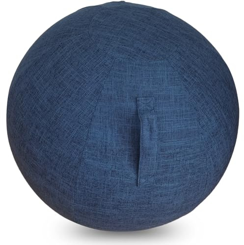 WTZHHK Exercise Ball Cover for Pilates Ball, Yoga Ball, Birthing Ball, Sitting Ball Chair, Office Ball Chair[Ball not included] (Color : Blue, Size : 65CM)