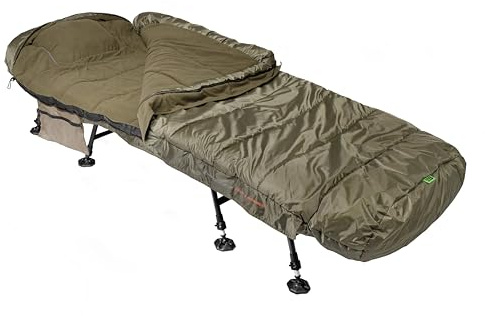 Tandem Baits Sac De Couchage Adulte avec Oreiller avec Sac De Compression Transport Chaud Compact Outdoor Camping Voyages Pêche Enforcer Plus Big Boy 4 Season