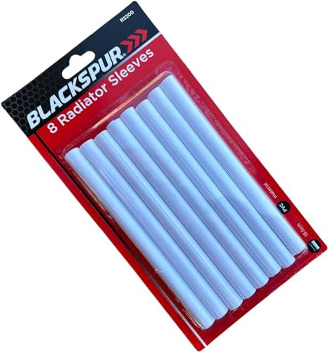 Radiator Pipe Covers White Pipe Sleeve Cover 15mm; 19.5cm Long Snap On PVC Plastic Cover, Pack of 8 Customizable Radiator Pipe Collars or Radiator Sleeves