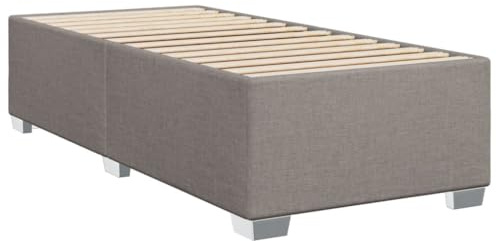 vidaXL Bettgestell ohne Matratze Taupe 90x200 cm Stoff