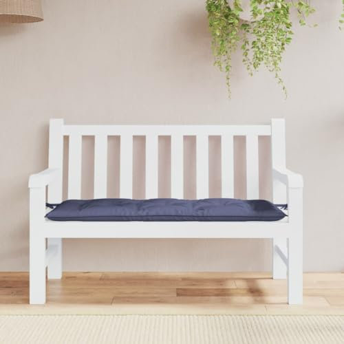 ZEYUAN Gartenbank-Auflage Marineblau 120x50x7 cm Oxford-Gewebe, Terrassenmöbel, Wetterfeste Bank, Outdoor Bank, Parkbank, Garten Banken, Deko Bank, Gartenmöbel - 378959