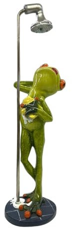 wiroouia Frosch-Gartendekoration, Froschfigur | Resin Crafts Duschfroschfiguren | Blumentopfdekorationen, lustige Outdoor-Dekoration, Gartenskulpturen und Statuen für Wege