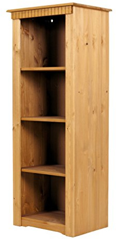 clever-moebel Regal Kiefernholz Landhausstil, Natur gelaugt | ohne Tür, Vitrine, Schrank, Bücherregal