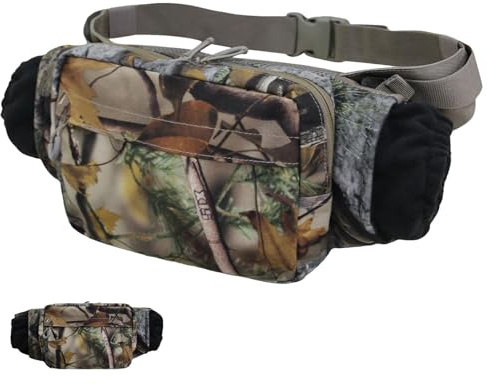 Handwärmerbeutel – Handwärmerbeutel Mit Reißverschlusstasche | 44 X 18 Cm Großer Jagd-Fleece-Handmuff Mit Vordertasche, Verstellbares Halsband-Design, Praktischer Outdoor-Hüftbeutel Für Jagd, Camping,