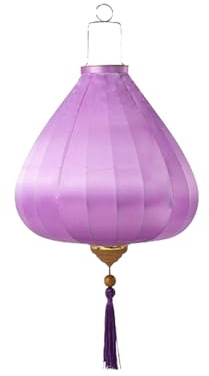 UPJAKS Laterne Einfarbige Seidenlaterne, ovale chinesische Hängelaterne, traditionelle orientalische Laterne mit Quaste, dekorative japanische/vietnamesische Laternenlampe für Gartenparty Freien