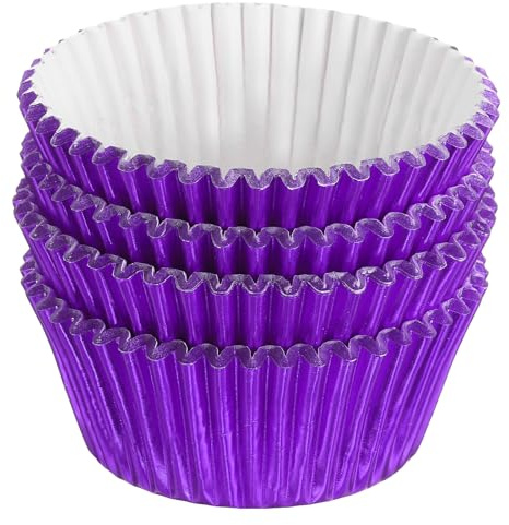 sourcing map Lot de 100 doublures en papier sulfurisé pour cupcakes et muffins - Violet