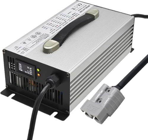Chargeur de batterie plomb acide 1500 W 48 V 25 A avec connecteur Anderson 50 A, 120 A, 175 A, 350 A pour chariot élévateur électrique, transpalette, autolaveuse, véhicule électrique à quatre roues