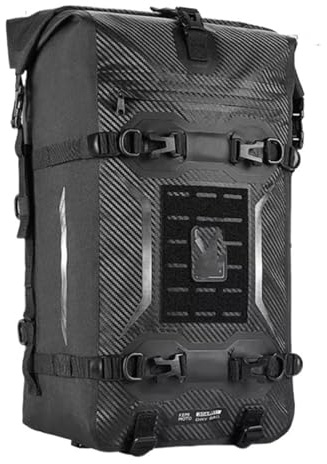 IORQWEW K Borsa Posteriore Impermeabile Moto, 35 Litri, per Bagagli da Viaggio, Borse Laterali, Portapacchi, Borsa Posteriore per Sedile con Tracolle, Zaino per Moto, Borsa Laterale